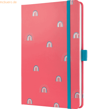 4004360797880 - 2 x Notizbuch Jolie Hardcover A5 Rainbow Coral 174 Seiten linier