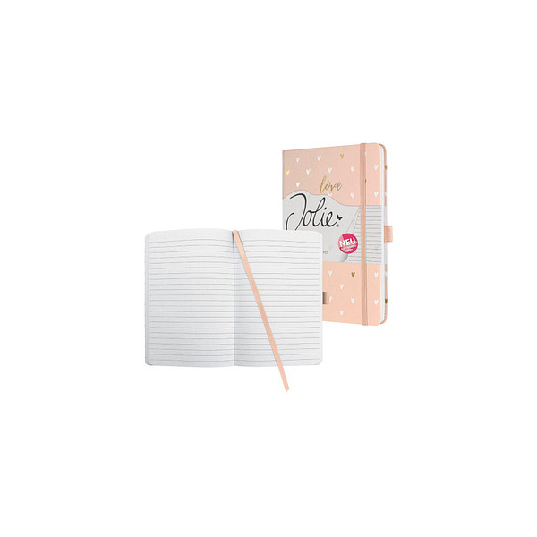 4004360809200 - SIGEL Notizbuch Jolie® ca DIN A5 liniert rose gold weiß Hardcover 174 Seiten