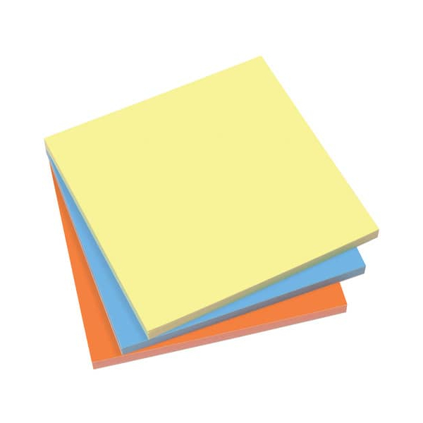 4004360819858 - Static Notes 100x100mm gelb blau orange Kunststoff VE=3 Blocks a