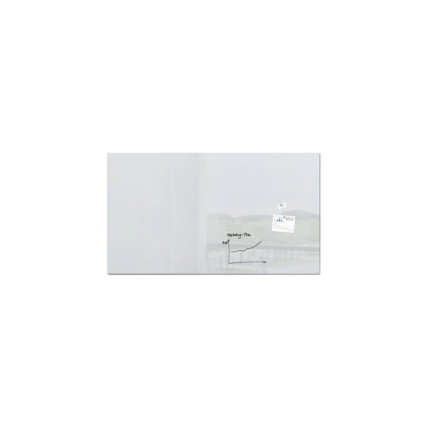 4004360820854 - Glas-Whiteboard Artverum glänzend super-weiß magnethaftend 2400 x 1200 mm + 2 SuperDym-Magnete