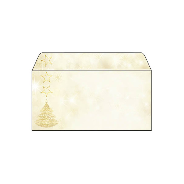 4004360835353 - sigel Weihnachts-Umschlag Graceful Christmas DIN lang gummiert 90 g qm Spezialpapier für Inkjet Laser Kopierer - 1 Stück (DU083)