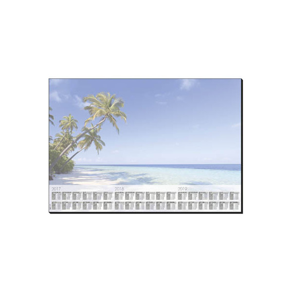 4004360841323 - - Schreibunterlage Design 595 x 41 cm (b x h) ohne Folienauflage 2022-2024 Papier blau Beach 30 Bl