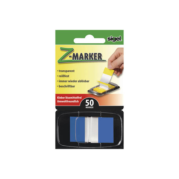 4004360891250 - Index Haftstreifen Z-Marker Standard blau 4004360891250 50 Streifen