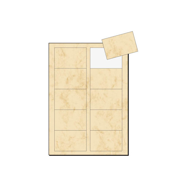 4004360948749 - SIGEL Visitenkarten Visitenkarten Marmor beige DP744 225 g m² satiniert beige