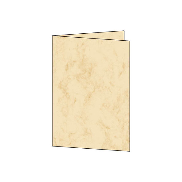 4004360961946 - Faltkarte Marmor DC504 A5 148cm x 21cm (BxH) 185g beige Karton 4004360961946 25 Stück