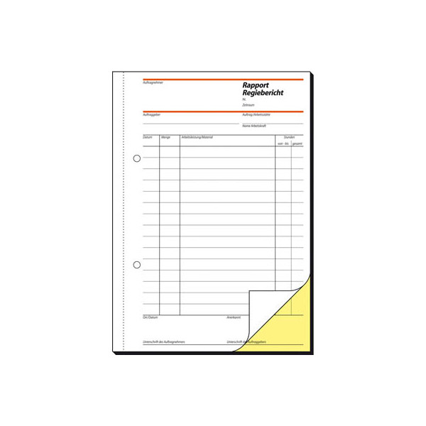 4004360972942 - sigel® Rapport Regiebericht SD027 DIN A5 hoch 2 x 40 Blatt selbstdurchschreibend