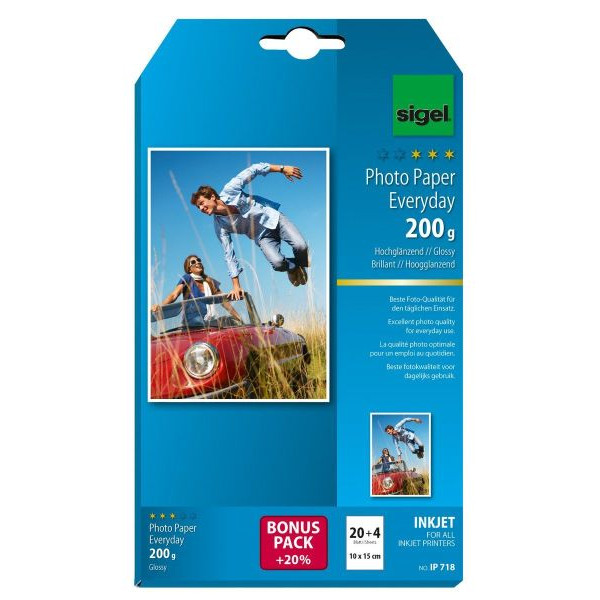 4004360998805 - Fotopapier Everyday IP718 10x15cm für Inkjet 200g weiß hochglänzend einseitig bedruckbar 4004360998805 24 Blatt