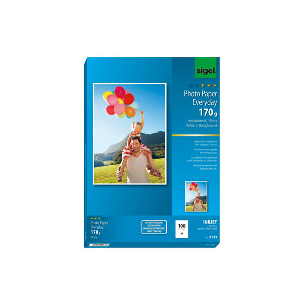 4004360998867 - Fotopapier Everyday IP 715 A4 für Inkjet 170g weiß hochglänzend einseitig bedruckbar 4004360998867 100 Blatt