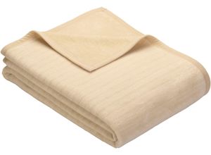 4004406246419 - Wohndecke IBENA Fano Wohndecken Gr B L 150 cm x 200 cm beige (creme) Decken Wohnmantel mit Druckknöpfen Kuscheldecke