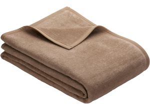 4004406254568 - Wohndecke IBENA Luxus Wohndecken Gr B L 150 cm x 200 cm braun (schlamm) Baumwolldecken verschiedene Größen unifarbenes Design Kuscheldecke Bestseller