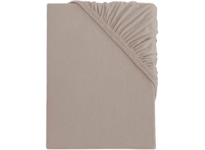 4004406383817 - Spannbettlaken SOLIVER TABEA 100% Baumwolle große Farbauswahl Laken Gr B L 160 cm x 200 cm 1 St Jersey 160 x 200 cm 25 cm beige (natur) Bettlaken für Matratzen bis 25 cm Höhe ab Gr 90x200