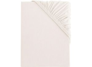 4004406383824 - Spannbettlaken SOLIVER TABEA 100% Baumwolle große Farbauswahl Laken Gr B L 160 cm x 200 cm 1 St Jersey 160 x 200 cm 25 cm weiß (off white) Bettlaken für Matratzen bis 25 cm Höhe ab Gr 90x200