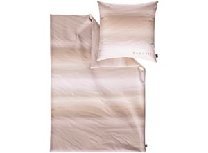 4004406387532 - Bettwäsche BUGATTI Satinbettwäsche bugatti Gr B L 135 cm x 200 cm (1 St) B L 80 cm x 80 cm (1 St) Mako-Satin beige mit harmonischem Farbverlauf