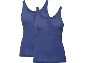 4004429393138 - SYLVIA SPEIDEL Bambus Unterhemd 2er-Pack U-Ausschnitt für Damen blau 38 40