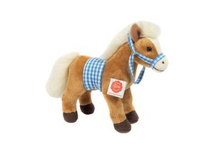 4004510902614 - Hermann Teddy - Kuscheltier PFERD (23 cm) stehend mit Sattel in braun