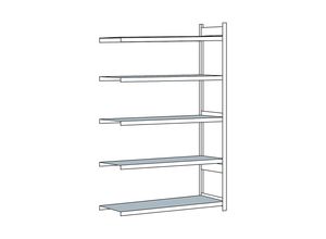 4004514215321 - SCHULTE Weitspannregal mit Stahlboden Höhe 3000 mm Spannweite 1500 mm Anbauregal Tiefe 800 mm