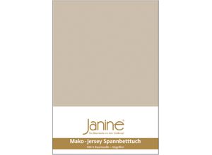 4004565630760 - Spannbettlaken JANINE MAKO-FEINJERSEY 5007 Laken Gr B L 140-160 cm x 200 cm 1 St Mako-Jersey 140 x 200 cm-150 x 200 cm-160 x 200 cm 26 cm beige (naturell) aus 100% Baumwolle für Matratzen bis 26 cm Höhe