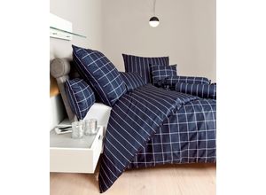 4004565651970 - Wendebettwäsche JANINE modernclassic 39025 Bettwäsche Gr B L 135 cm x 200 cm (1 St) B L 80 cm x 80 cm (1 St) Mako-Satin blau (dunkelblau) Bettwäsche 135x200 cm mit Reißverschluss 100% Baumwolle Karos und Streifen 4004565651970 - Wendebettwäsche JANINE modernclassic 39025 Bettwäsche Gr B L 135 cm x 200 cm (1 St) B L 80 cm x 80 cm (1 St) Mako-Satin blau (dunkelblau) Bettwäsche 135x200 cm mit Reißverschluss 100% Baumwolle Karos und Streifen