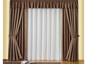 4004567006587 - Gardine WIRTH Lena Gardinen Gr 175 cm Faltenband 450 cm weiß Gardinenstore Badezimmergardinen Gardine Store