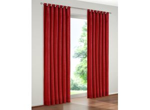 4004567022426 - Vorhang WIRTH Trondheim 328 g m² Gardinen Gr 245 cm Schlaufen 132 cm rot Schlaufen