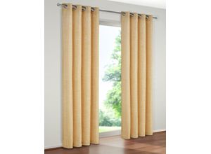 4004567024079 - Vorhang WIRTH Trondheim 328 g m² Gardinen Gr 200 cm Ösen 172 cm beige Ösen Gardine