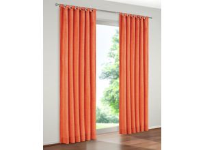 4004567024642 - Vorhang WIRTH Trondheim 328 g m² Gardinen Gr 245 cm Schlaufen 270 cm orange (terra) Schlaufen