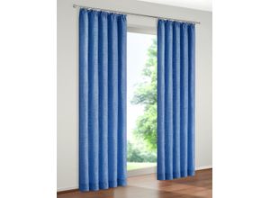 4004567026301 - Vorhang WIRTH Trondheim 328 g m² Gardinen Gr 160 cm Kräuselband 172 cm blau (royalblau) Kräuselband Gardine