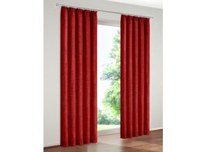 4004567031411 - Vorhang WIRTH Trondheim 234 g m² Gr 5 rot B132cm H225cm Chenille Polyacryl Gardinen