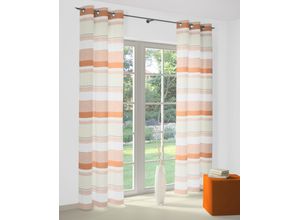 4004567067199 - Vorhang WIRTH Novara Gr 3 orange (terra) B135cm H225cm Jacquard Polyacryl Polyester Baumwolle Gardinen