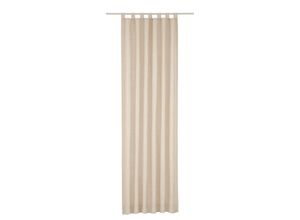 4004567090449 - Vorhang WIRTH Toco-Uni Gardinen Gr 250 cm Schlaufen 132 cm beige Schlaufen