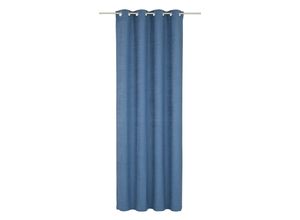 4004567090852 - Vorhang WIRTH Toco-Uni Gardinen Gr 145 cm Ösen 132 cm blau Ösen Gardine