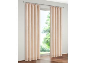 4004567094669 - Vorhang WIRTH Tromsö Gardinen Gr 255 cm Kräuselband 132 cm beige (natur) Kräuselband