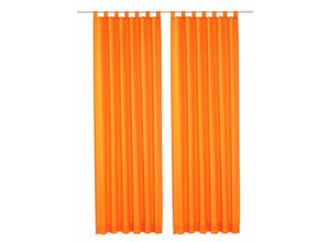 4004567111373 - Vorhang WIRTH Lahnstein Gardinen Gr 225 cm Schlaufen 132 cm orange Schlaufen