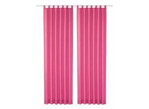 4004567111397 - Vorhang WIRTH Lahnstein Gardinen Gr 145 cm Schlaufen 132 cm pink Schlaufen Gardine