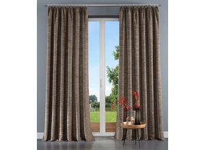 4004567113346 - Vorhang WIRTH Trondheim 234 g m² Gardinen Gr 245 cm Schlaufen 132 cm grau (taupe) Schlaufen