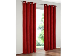 4004567114053 - Vorhang WIRTH Holmsund 288g qm Gr 1 rot B132cm H145cm Chenille Polyacryl Gardinen