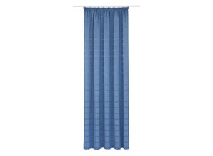 4004567118358 - Vorhang WIRTH Toco-Karo Gardinen Gr 225 cm Kräuselband 132 cm blau Kräuselband