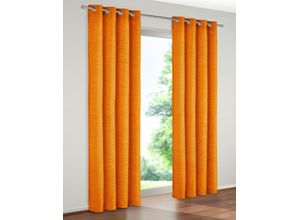 4004567122089 - Vorhang WIRTH Holmsund 288g qm Gr 8 orange (blutorange) Gardinen 160cm Ösen 172cm Polyacryl B172cm H160cm