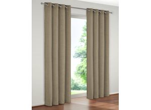 4004567131326 - Vorhang WIRTH Holmsund 288g qm Gardinen Gr 255 cm Ösen 270 cm grau (taupe) Ösen