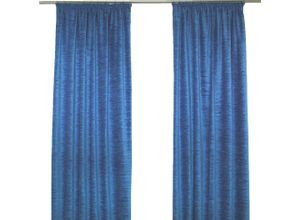 4004567132538 - Vorhang WIRTH B-Holmsund Gardinen Gr 160 cm Kräuselband 132 cm blau (royalblau) Kräuselband