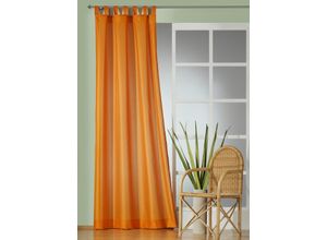 4004567136543 - Gardine WIRTH Daria Gardinen Gr 145 cm Schlaufen 135 cm orange Schlaufen Gardine