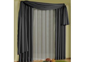 4004567136819 - Gardine WIRTH Daria Gr 3 schwarz B135cm H225cm Polyester Gardinen