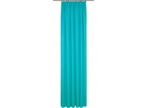 4004567142186 - Vorhang WIRTH WirthNatur Gardinen Gr 225 cm Kräuselband 130 cm blau (türkis) Kräuselband 1-lagig