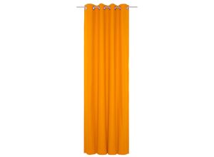 4004567142537 - Vorhang WIRTH WirthNatur Gardinen Gr 225 cm Ösen 130 cm orange Ösen 2-lagig