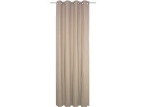 4004567142759 - Vorhang WIRTH WirthNatur Gardinen Gr 260 cm Ösen 130 cm grau (taupe) 2-lagig