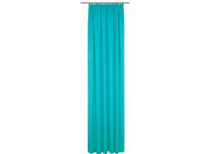 4004567142865 - Vorhang WIRTH WirthNatur Gardinen Gr 145 cm Kräuselband 130 cm blau (türkis) Kräuselband Gardine 2-lagig