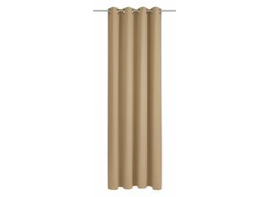 4004567143558 - Vorhang WIRTH Dim out Gardinen Gr 255 cm Ösen 145 cm grau (taupe) Ösen