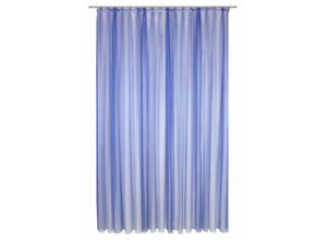 4004567148737 - Gardine WIRTH Eloise Gr 2 blau B450cm H120cm Polyester Gardinen Store