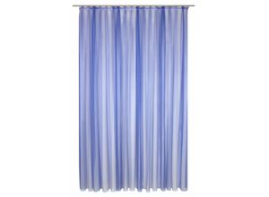 4004567148744 - Gardine WIRTH Eloise Gardinen Gr 120 cm Faltenband 600 cm blau Schlafzimmergardinen Store