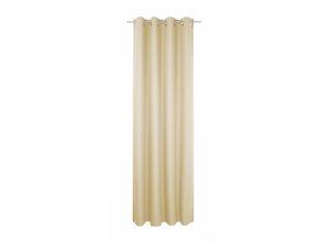 4004567151706 - Vorhang WIRTH SUNBONE Gardinen Gr 145 cm Ösen 132 cm beige Fertiggardine Flauschvorhang Gardine Ösenschal Thermovorhang Übergardine Verdunklungsvorhang Ösen